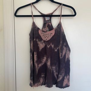 Vintage Free People Tie Dye Spaghetti Strap Tank Top